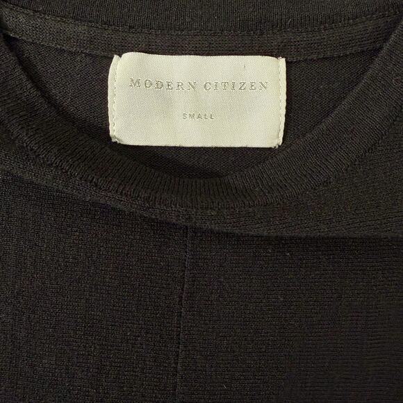 Modern Citizen Stevie Wrap Black Tie Waist Long Sleeve Top S Minimalist Luxury - Picture 5 of 10